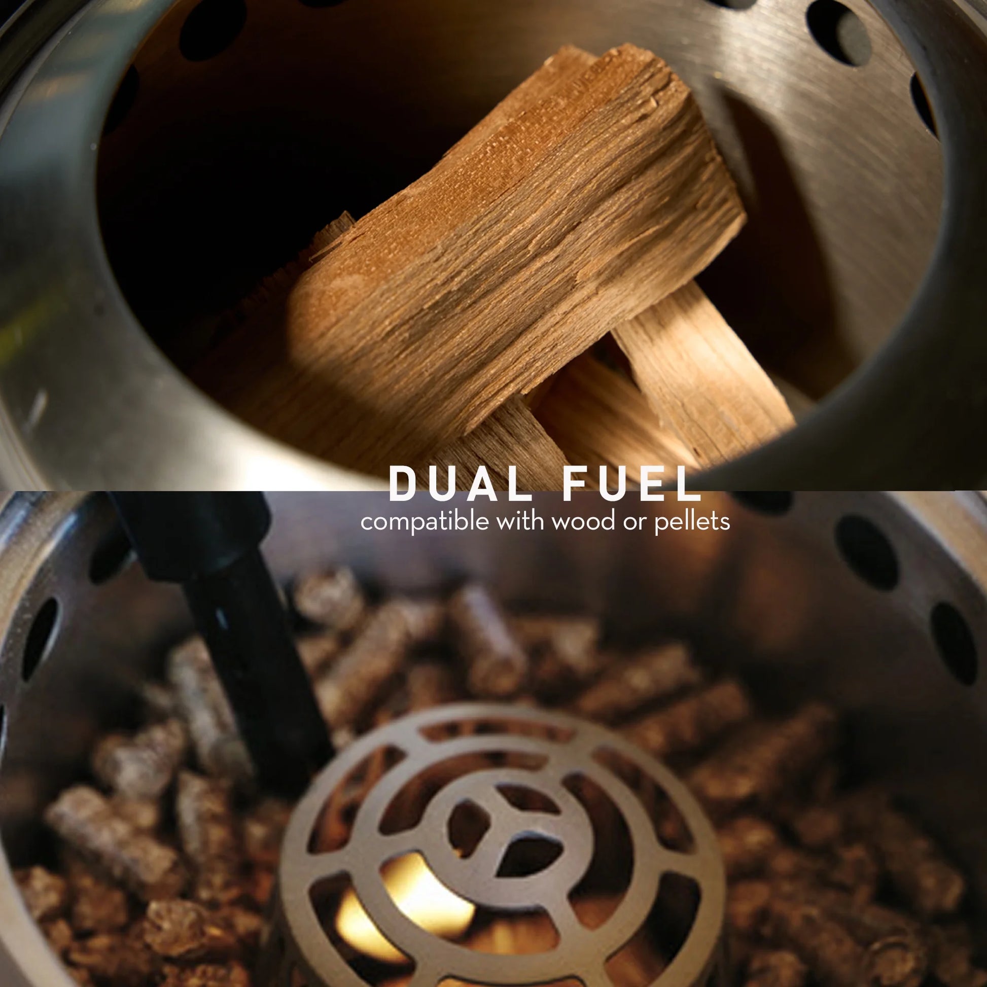 Mesa XL Tabletop Fire Pit with Stand | Low Smoke Outdoor Mini Fire for Urban & Suburbs | Fueled by Pellets or Wood, Stainless Steel, with Travel Bag, H: 8.6" X D: 7", 2.3 Lbs, Silver